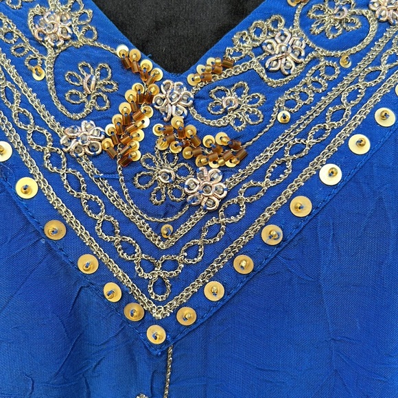 J. Jill gold embellished tie waist blouse.  Vintage J. Jill! - Picture 5 of 14